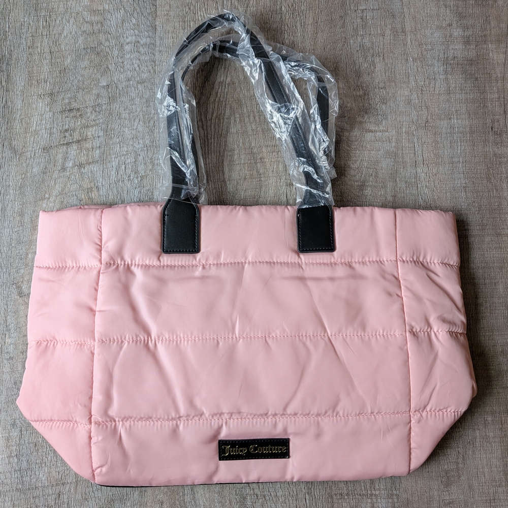 Juicy Couture Just Moi Pink Quilted Puffer Tote NWT